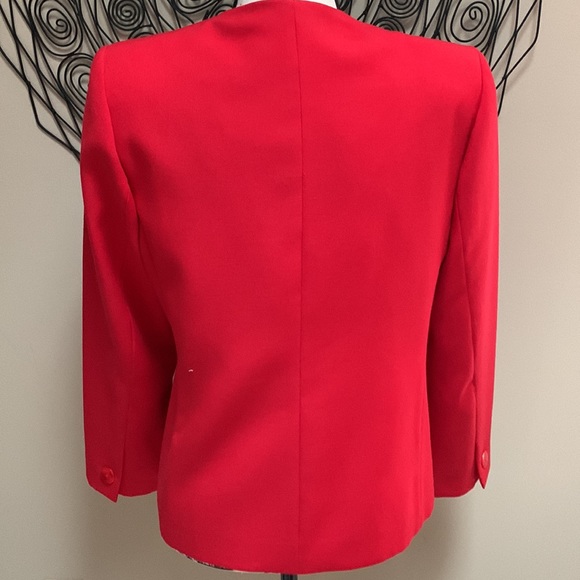 ♥️Classic 80’s Vintage Sasson V Shape Suite Jacket Size Medium Petite - Picture 7 of 9